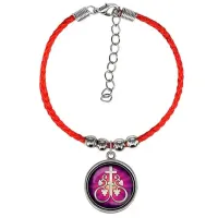 Браслет из красного шнура, Крест Виноградная лоза C1003047