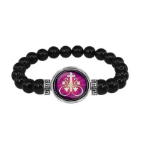 Браслет из чёрного агата, Крест Виноградная лоза C1003056