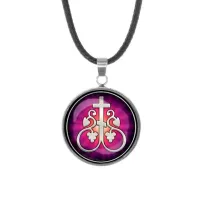 Кулон, нержавеющая сталь, со шнурком, Крест Виноградная лоза C1003062