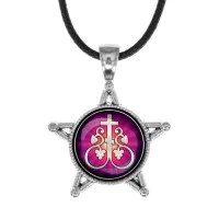 Звезда-кулон, металл, Крест Виноградная лоза C1003064