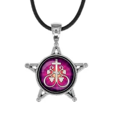 Звезда-кулон, металл, Крест Виноградная лоза C1003064