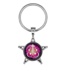 Звезда-брелок, металл, Крест Виноградная лоза C1003065