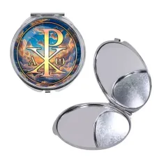 Круглое складное зеркало, цвет серебро, Хризма C1004016