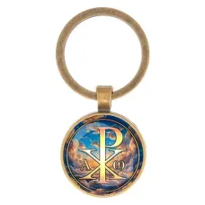Круглый брелок, цвет бронза, Хризма C1004017