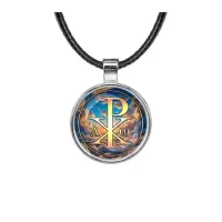 Кулон, цвет серебро, со шнурком, Хризма C1004027