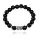 Браслет с руной Уруз и нат. камнем Черный агат BSRM-13-23