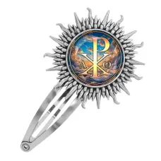 Заколка металлическая, цвет серебро, Хризма C1004045