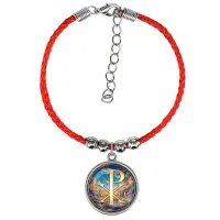 Браслет из красного шнура, Хризма C1004047
