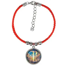 Браслет из красного шнура, Хризма C1004047