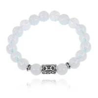 Браслет с руной Перт и синт.камнем Лунный камень BSRM-14-11
