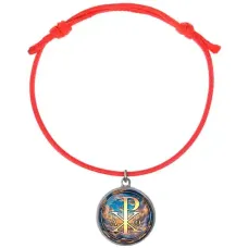 Браслет из красного шнура, Хризма C1004052