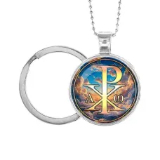 Кулон-брелок, цвет серебро, с цепочкой и кольцом, Хризма C1004054