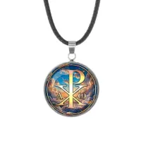 Кулон, нержавеющая сталь, со шнурком, Хризма C1004062