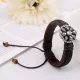 Кожаный браслет Черепа, ширина 28 мм BS350