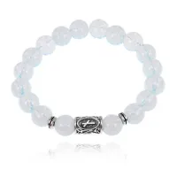 Браслет с руной Наутиз и синт.камнем Лунный камень BSRM-15-11