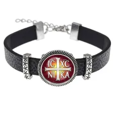 Кожаный браслет, Крест Просфорный Константиновский C1005011