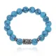 Браслет с руной Альгиз и синт.камнем Бирюза BSRM-16-05