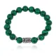 Браслет с руной Альгиз и синт. камнем Малахит BSRM-16-12