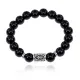 Браслет с руной Альгиз и нат.камнем Черный агат BSRM-16-23