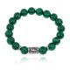Браслет с руной Феху и синт.камнем Малахит BSRM-17-12
