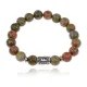 Браслет с руной Феху и нат.камнем Унакит BSRM-17-20