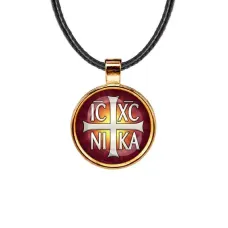 Кулон, цвет золото, со шнурком, Крест Просфорный Константиновский C1005033