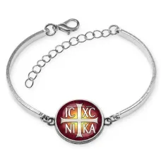 Браслет металлический, цвет серебро, Крест Просфорный Константиновский C1005046