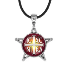 Звезда-кулон, металл, Крест Просфорный Константиновский C1005064