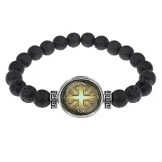 Браслет из лавы, Крест Трилистниковый C1006003