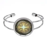 Браслет металлический, цвет серебро, Крест Трилистниковый C1006034