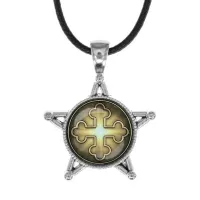 Звезда-кулон, металл, Крест Трилистниковый C1006064