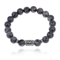 Браслет с руной Беркана и нат.камнем Лабрадор BSRM-21-08