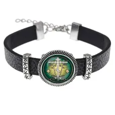 Кожаный браслет, Крест Голгофа C1007011