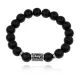 Браслет с руной Эйваз и синт.камнем Шунгит BSRM-22-24