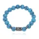 Браслет с руной Манназ и синт.камнем Бирюза BSRM-23-05