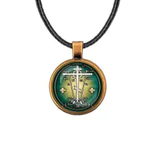 Кулон, цвет бронза, со шнурком, Крест Голгофа C1007029