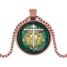 Кулон, цвет медь, с цепочкой, Крест Голгофа C1007030