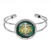 Браслет металлический, цвет серебро, Крест Голгофа C1007034