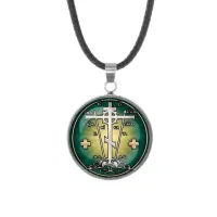 Кулон, нержавеющая сталь, со шнурком, Крест Голгофа C1007062