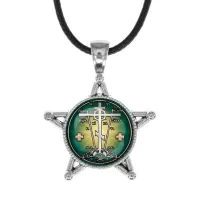 Звезда-кулон, металл, Крест Голгофа C1007064