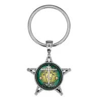 Звезда-брелок, металл, Крест Голгофа C1007065