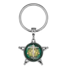 Звезда-брелок, металл, Крест Голгофа C1007065