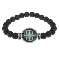 Браслет из лавы, Крест Иерусалимский C1008003