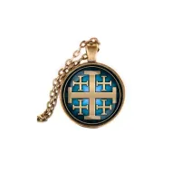 Кулон, цвет бронза, с цепочкой, Крест Иерусалимский C1008028