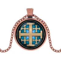Кулон, цвет медь, с цепочкой, Крест Иерусалимский C1008030