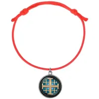 Браслет из красного шнура, Крест Иерусалимский C1008052