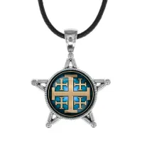 Звезда-кулон, металл, Крест Иерусалимский C1008064