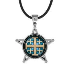 Звезда-кулон, металл, Крест Иерусалимский C1008064