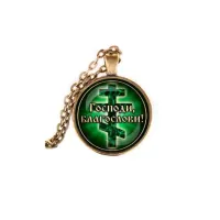 Кулон, цвет бронза, с цепочкой, Господи, Благослави! C1009028