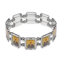 Христианский браслет Матрона Московская, цвет серебряный BS013-7